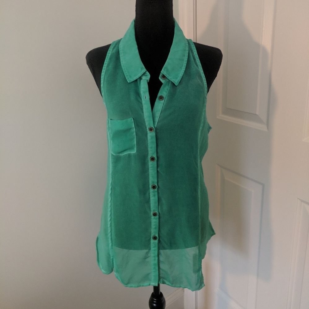 Free People We the Free sheer tank top size L